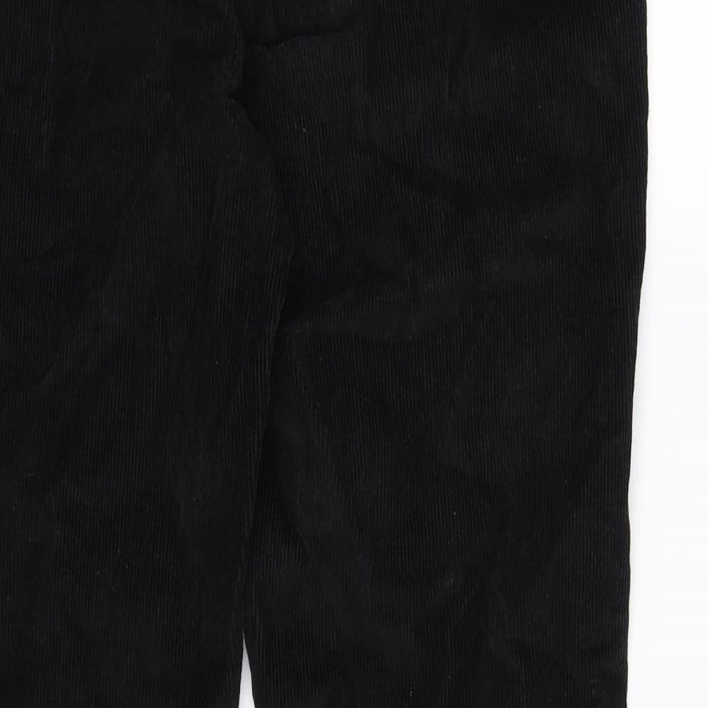 District Womens Black Corduroy Trousers Size 6 L31 in