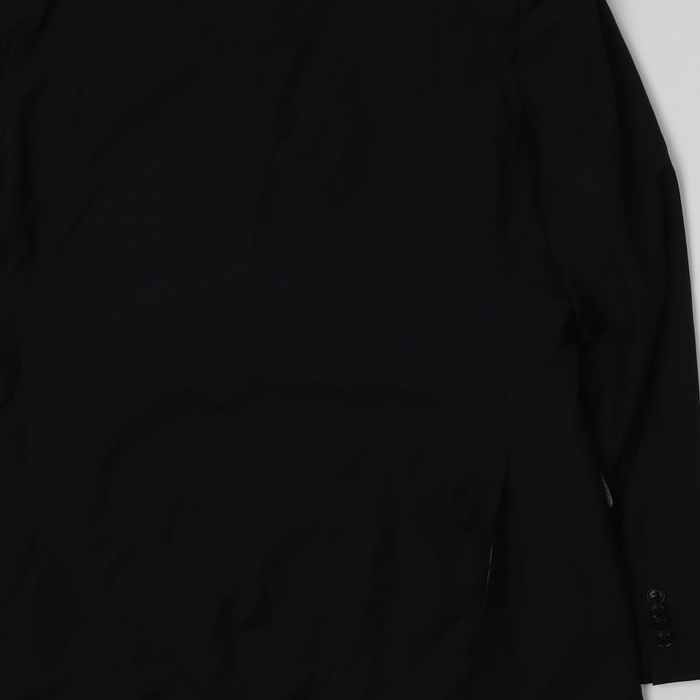 ROY ROBSON Mens Black Jacket Suit Jacket Size L