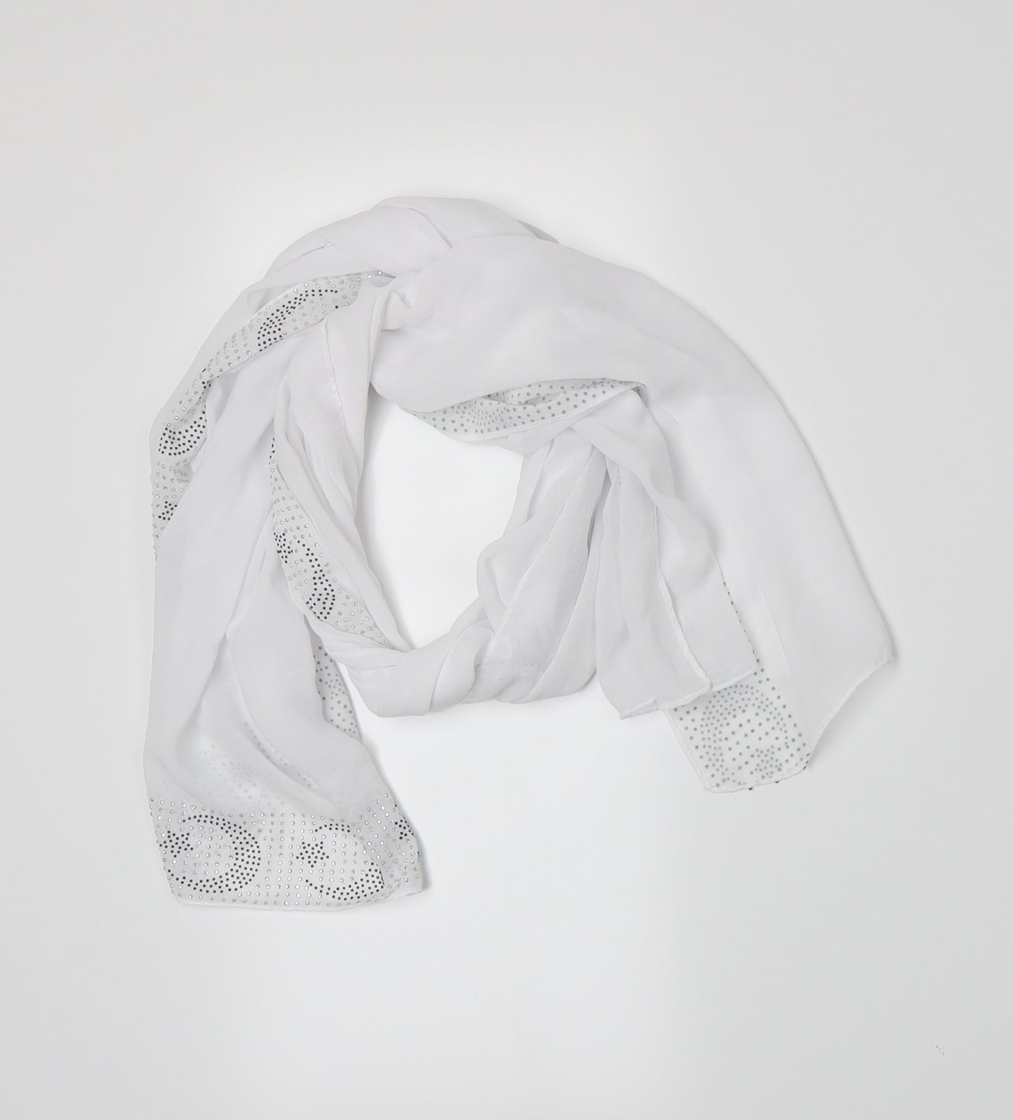 Nafisa Womens White Scarf