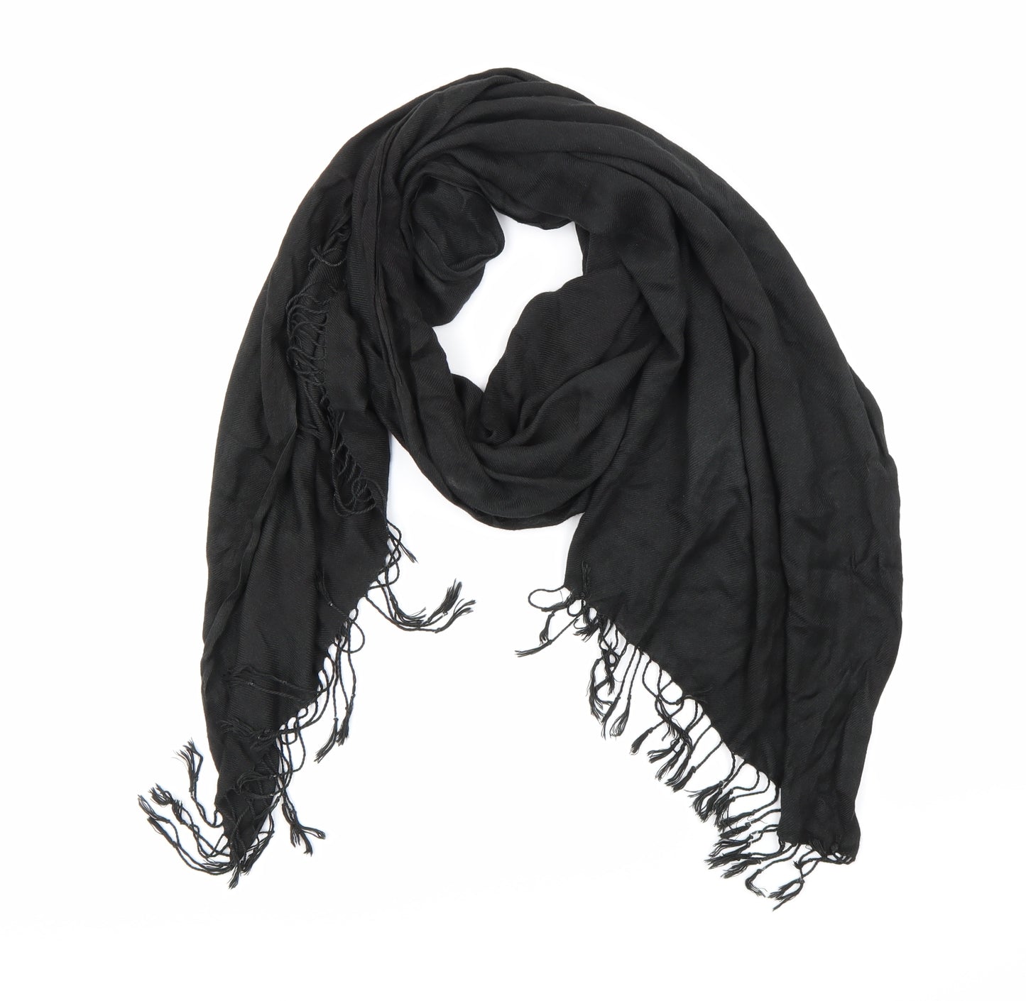 Preworn Womens Black Knit Scarf