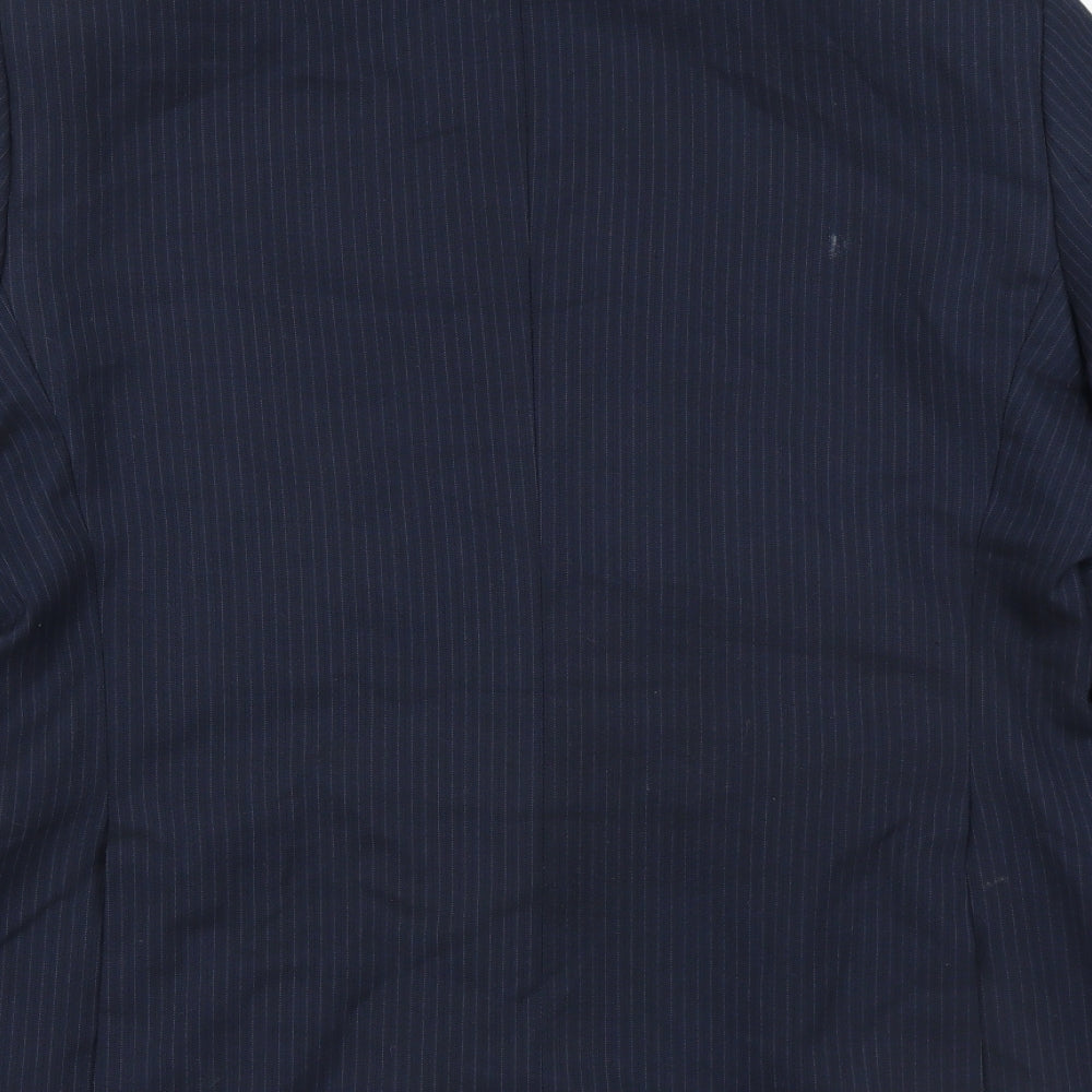 Marks and Spencer Mens Blue Striped Jacket Suit Jacket Size 42