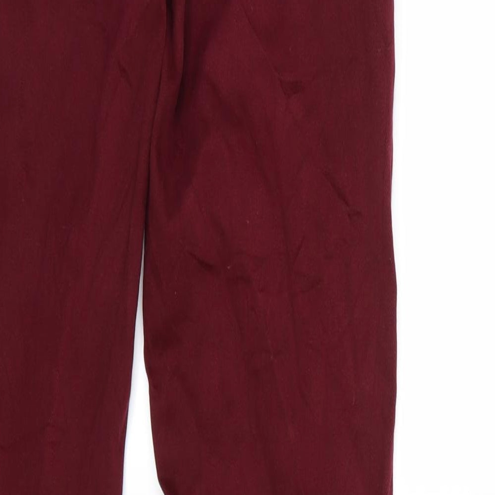 Zara Womens Red Denim Skinny Jeans Size 8 L30 in - Burgundy