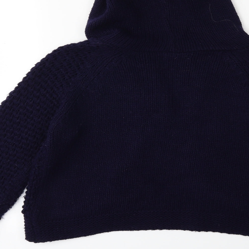 Miss Selfridge Womens Blue Knit Cardigan Jumper Size 10