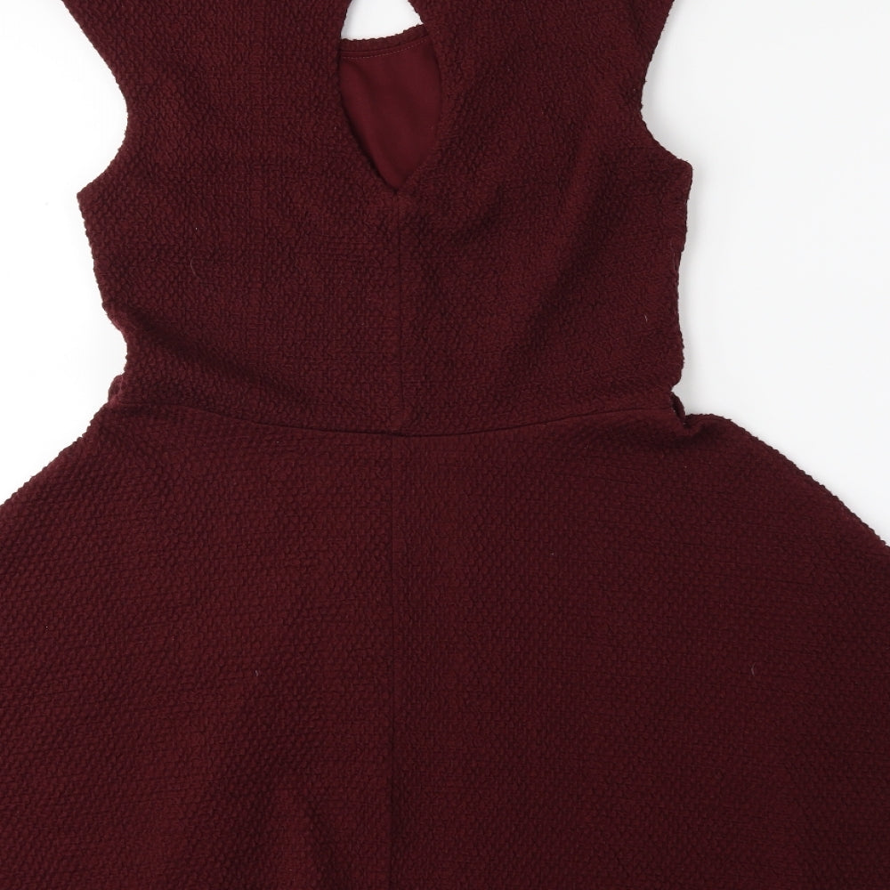Miss Saigon Womens Red Fit & Flare Size 10