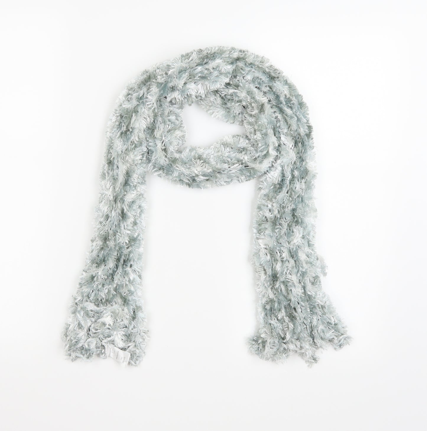 Preworn Womens Silver Knit Scarf