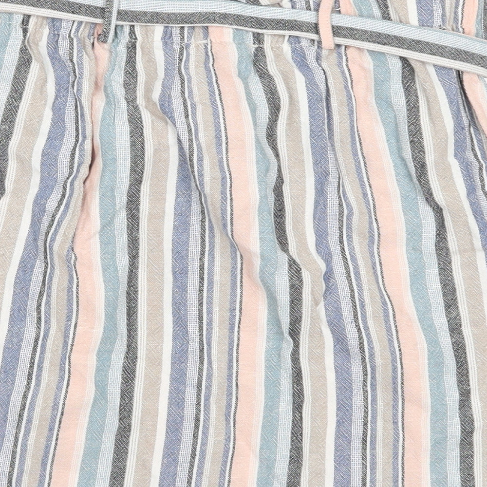 New Look Womens Multicoloured Striped A-Line Skirt Size 8