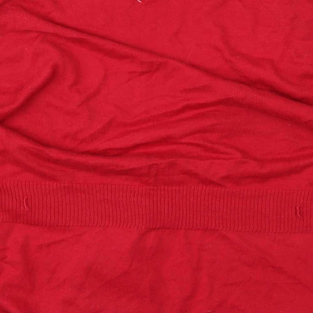 Xanaka Womens Red Cardigan Jumper Size L
