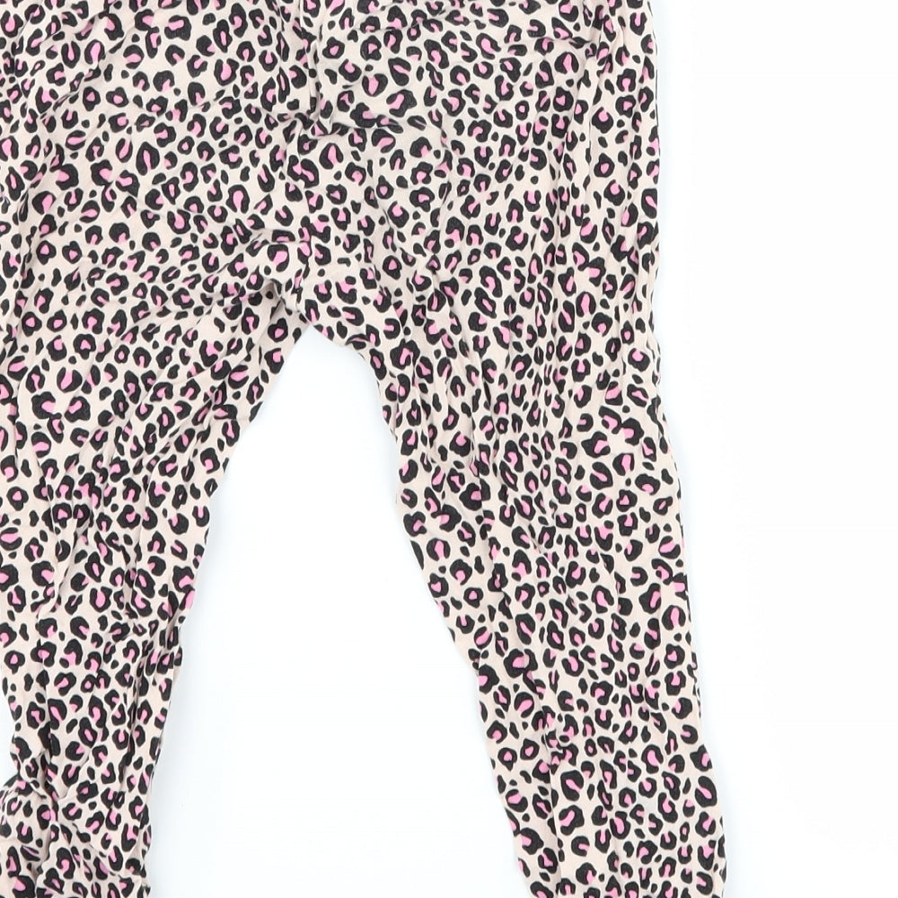 Primark Girls Pink Animal Print Harem Trousers Size 5-6 Years