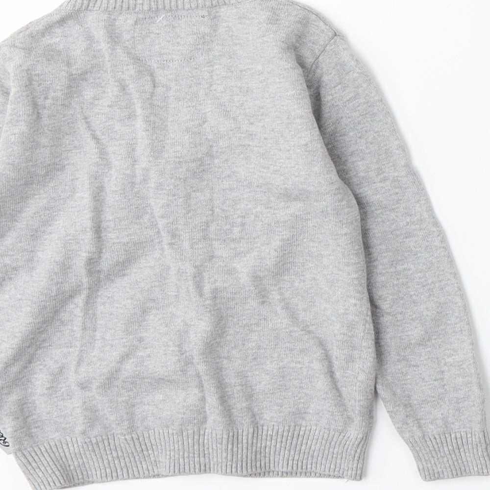 Primark Womens Grey Knit Cardigan Jumper Size S - Ages 4-5