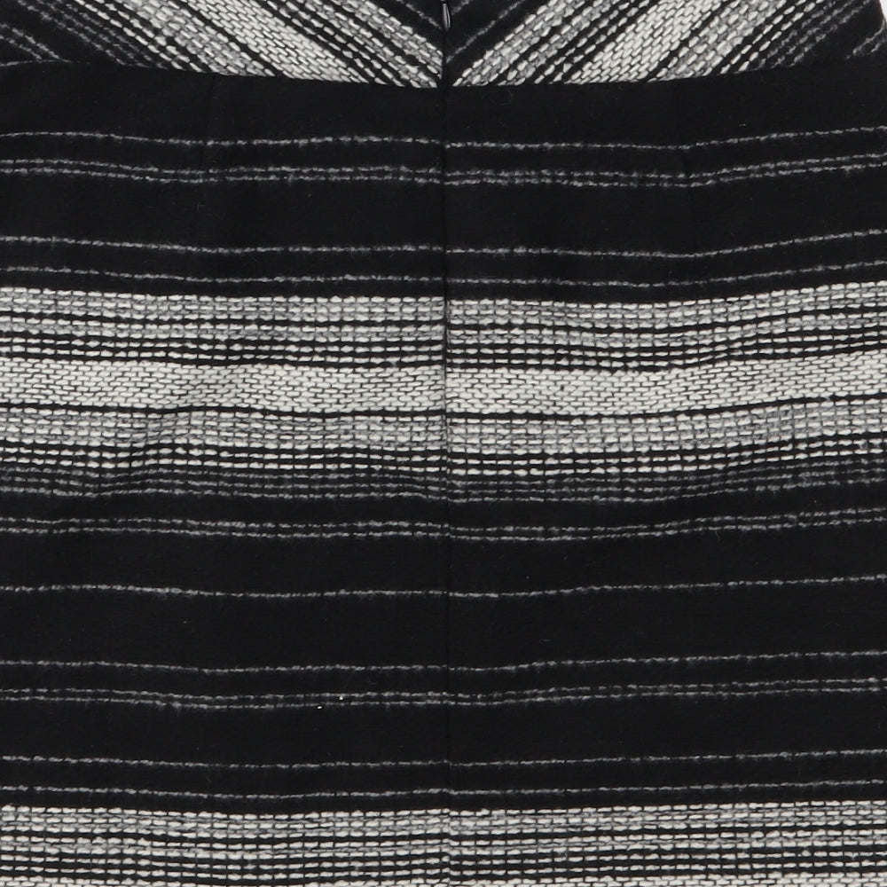 George Womens Black Striped Mini Skirt Size 10