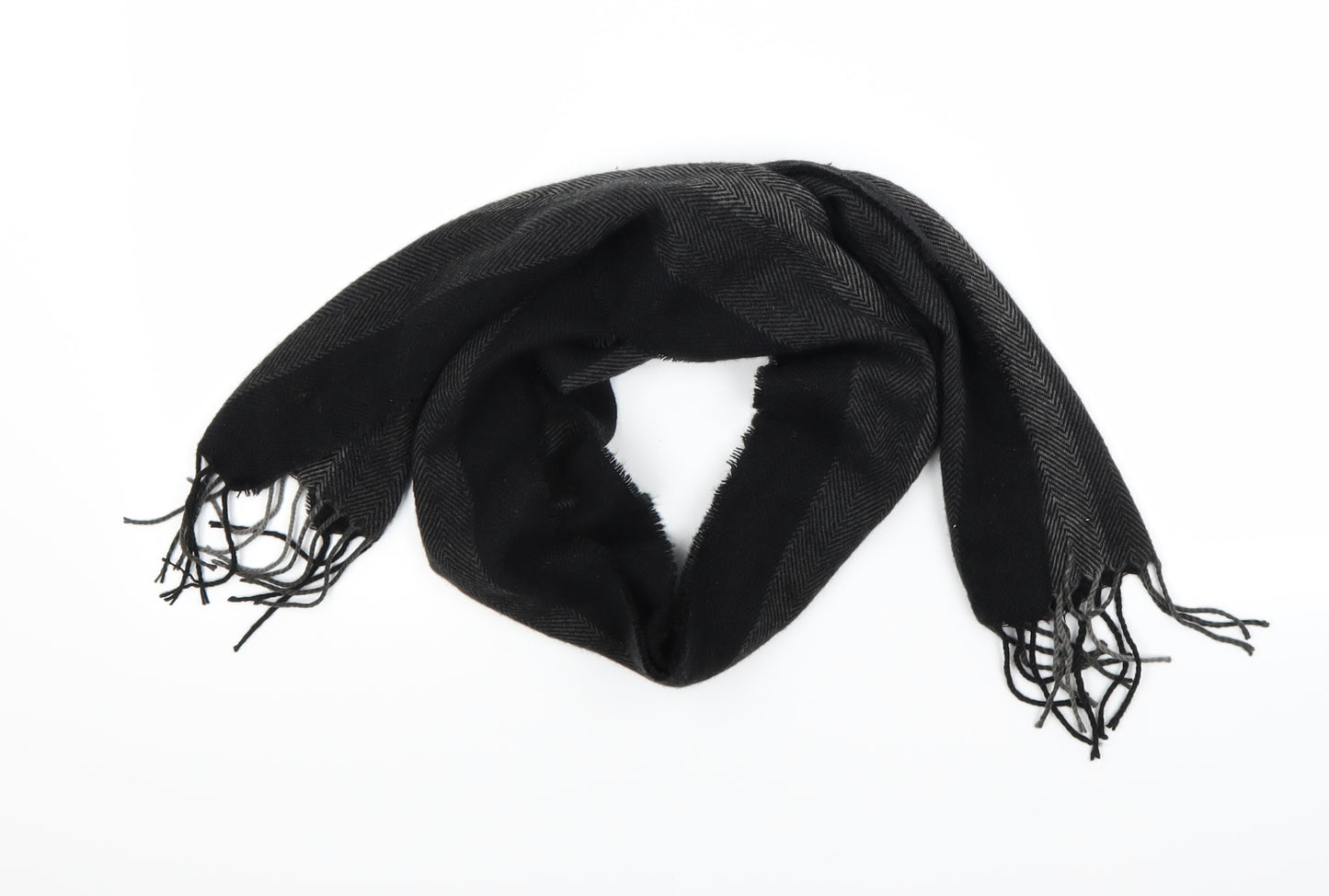 Preworn Unisex Black Check Scarf