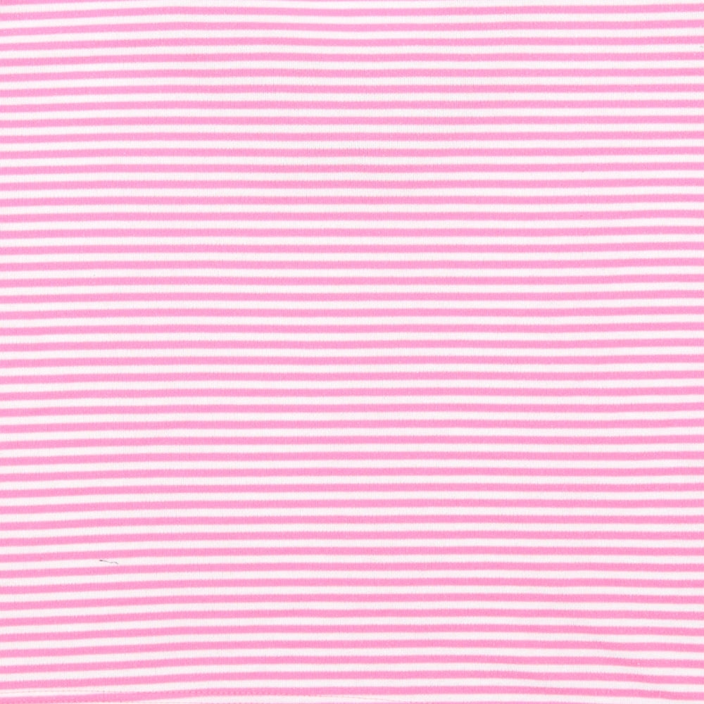 tiffany Womens Pink Striped Basic T-Shirt Size M