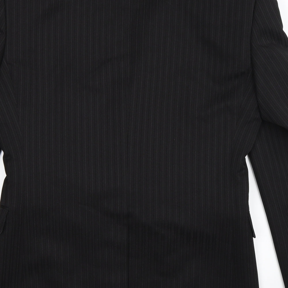 Taylor & Wright Mens Black Striped Jacket Suit Jacket Size 36