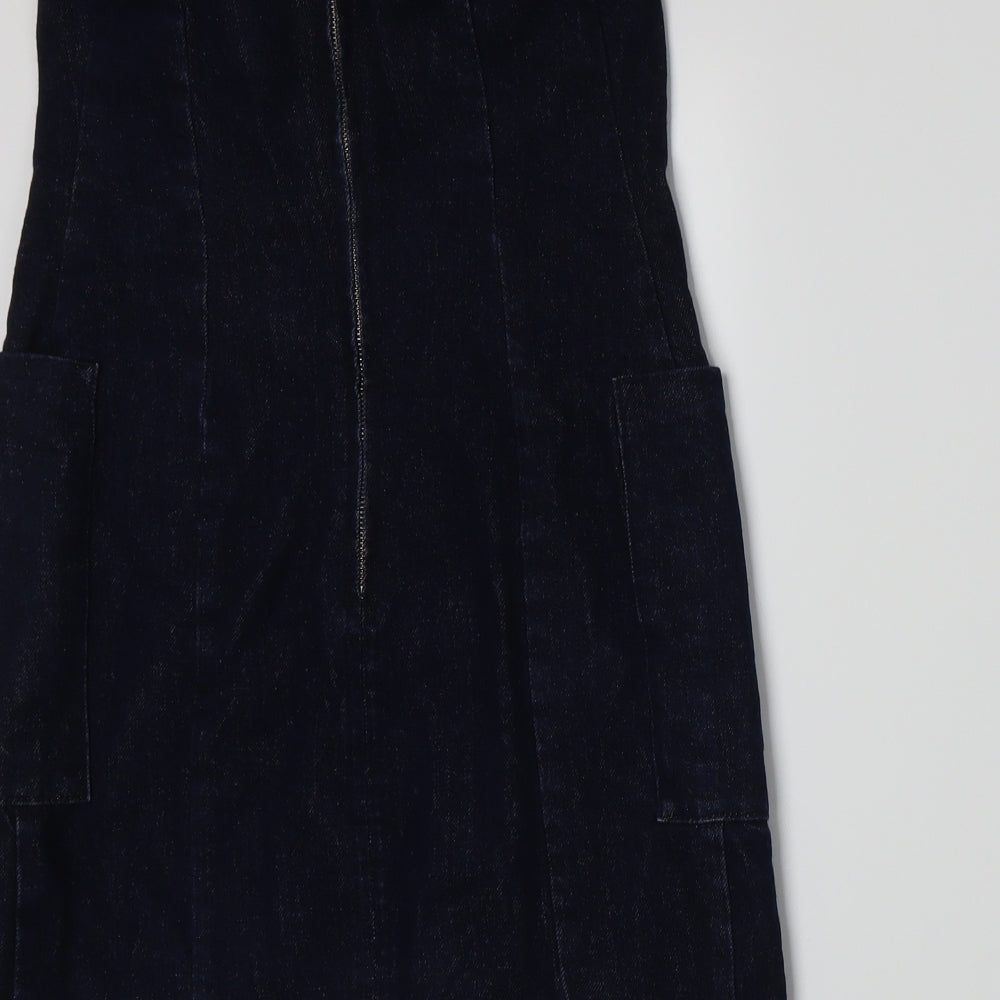 ASOS Womens Blue Denim A-Line Size 10