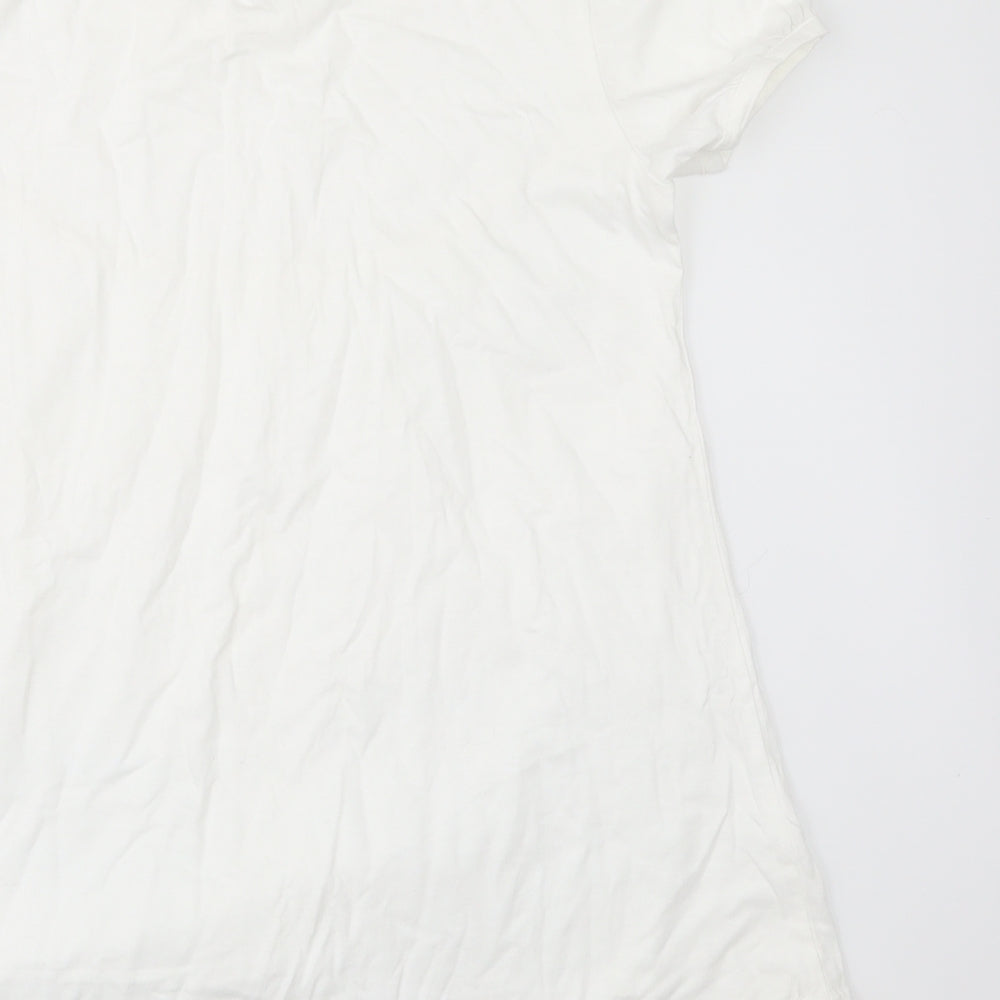 vintage angles Girls White Basic T-Shirt Size 13 Years