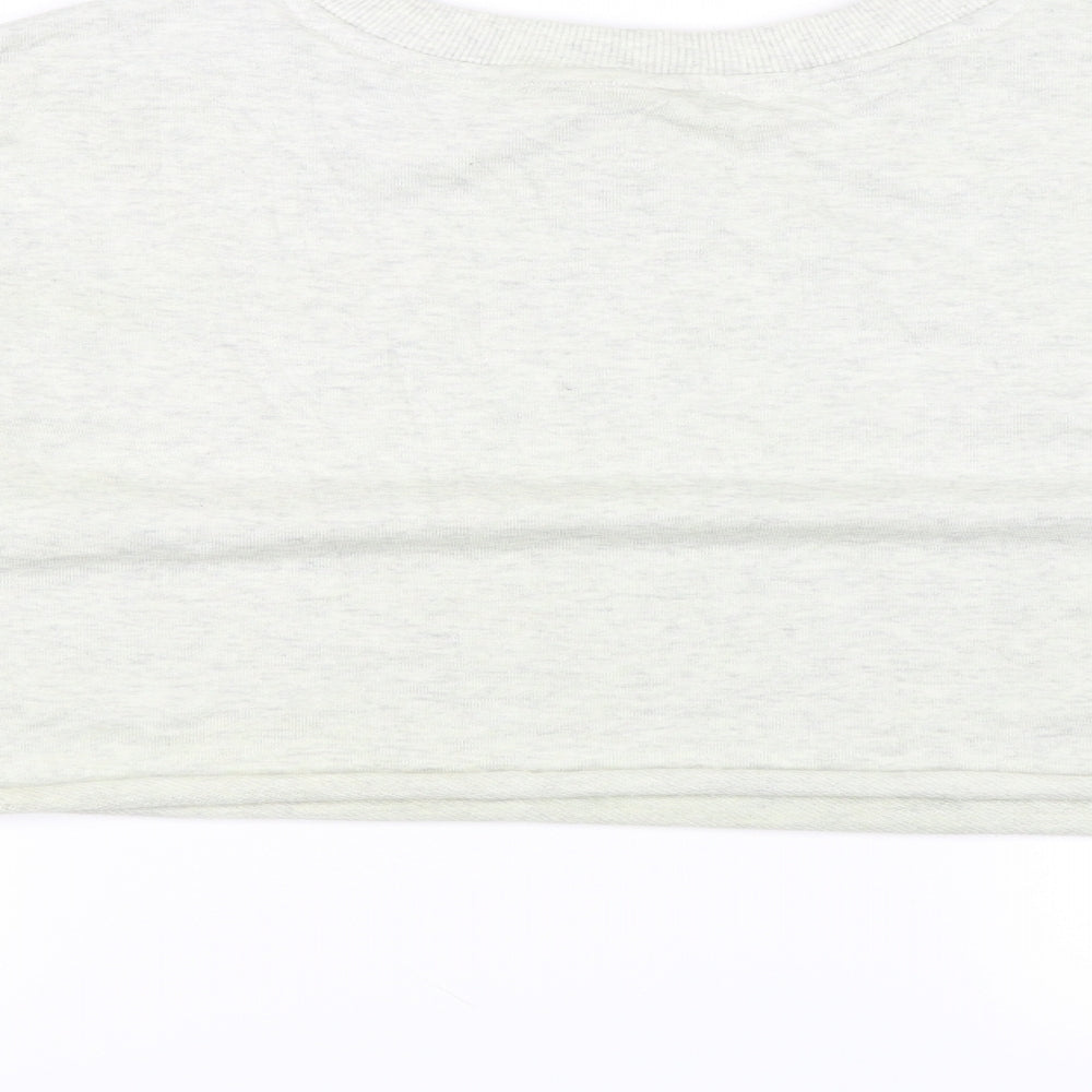 ASOS Womens Grey Pullover Sweatshirt Size 10 - Crop Jumper