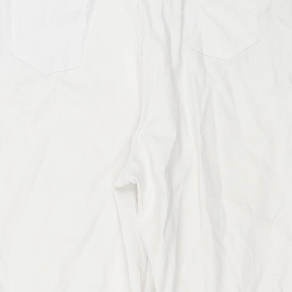 Epilogue Womens White Cropped Trousers Size 16 L21 in
