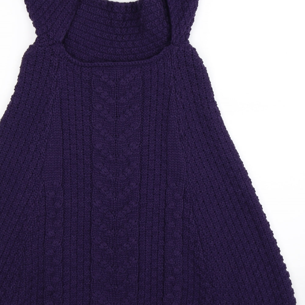 Matalan Womens Purple Knit Jumper Dress One Size