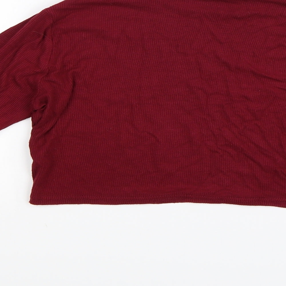 Missguided Womens Brown Knit Pullover Jumper Size 10