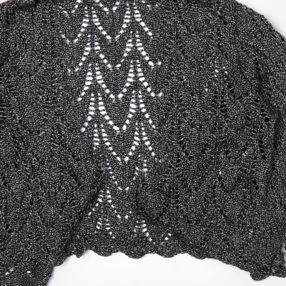 Fabrizio Womens Grey Knit Cardigan Jumper Size M