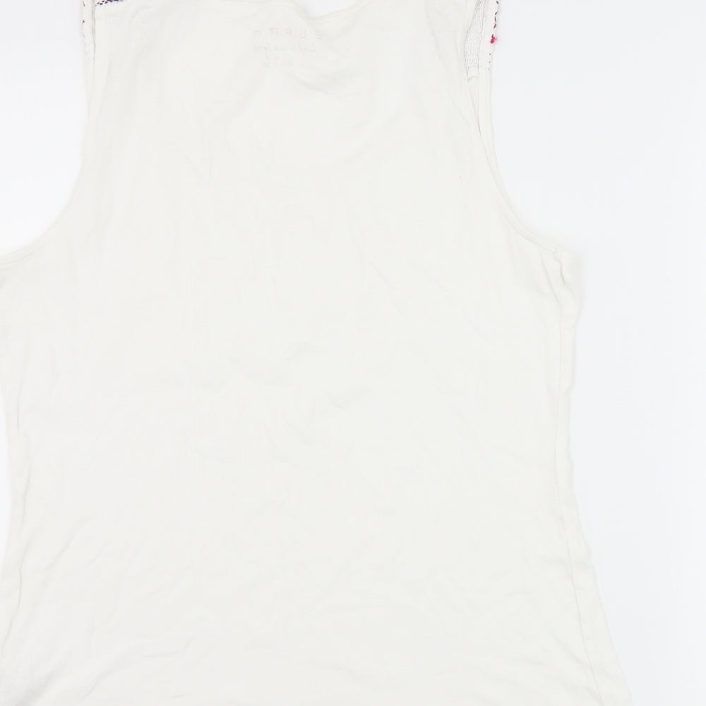 Espirit Womens White Basic Tank Size XL