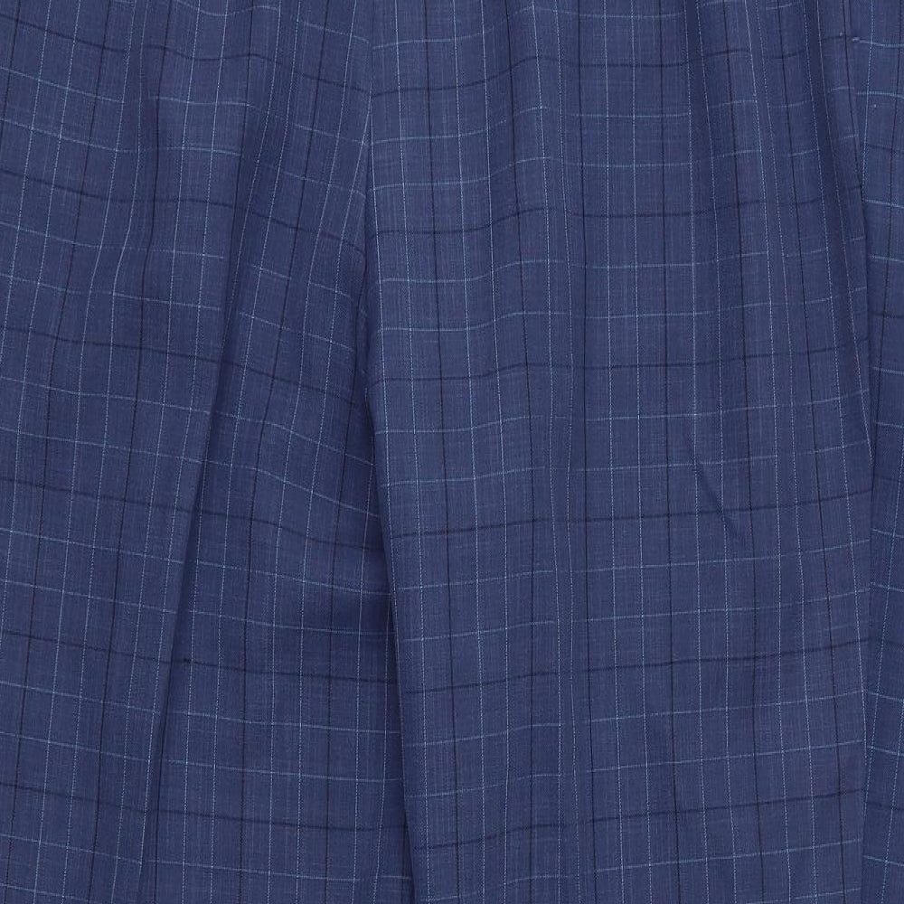 Preworn Womens Blue Check Trousers Size 40 in L26 in