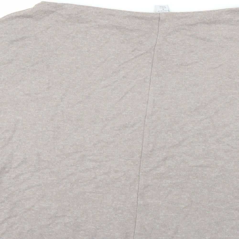 Amisu Womens Brown Pullover Jumper Size S - Assymetric