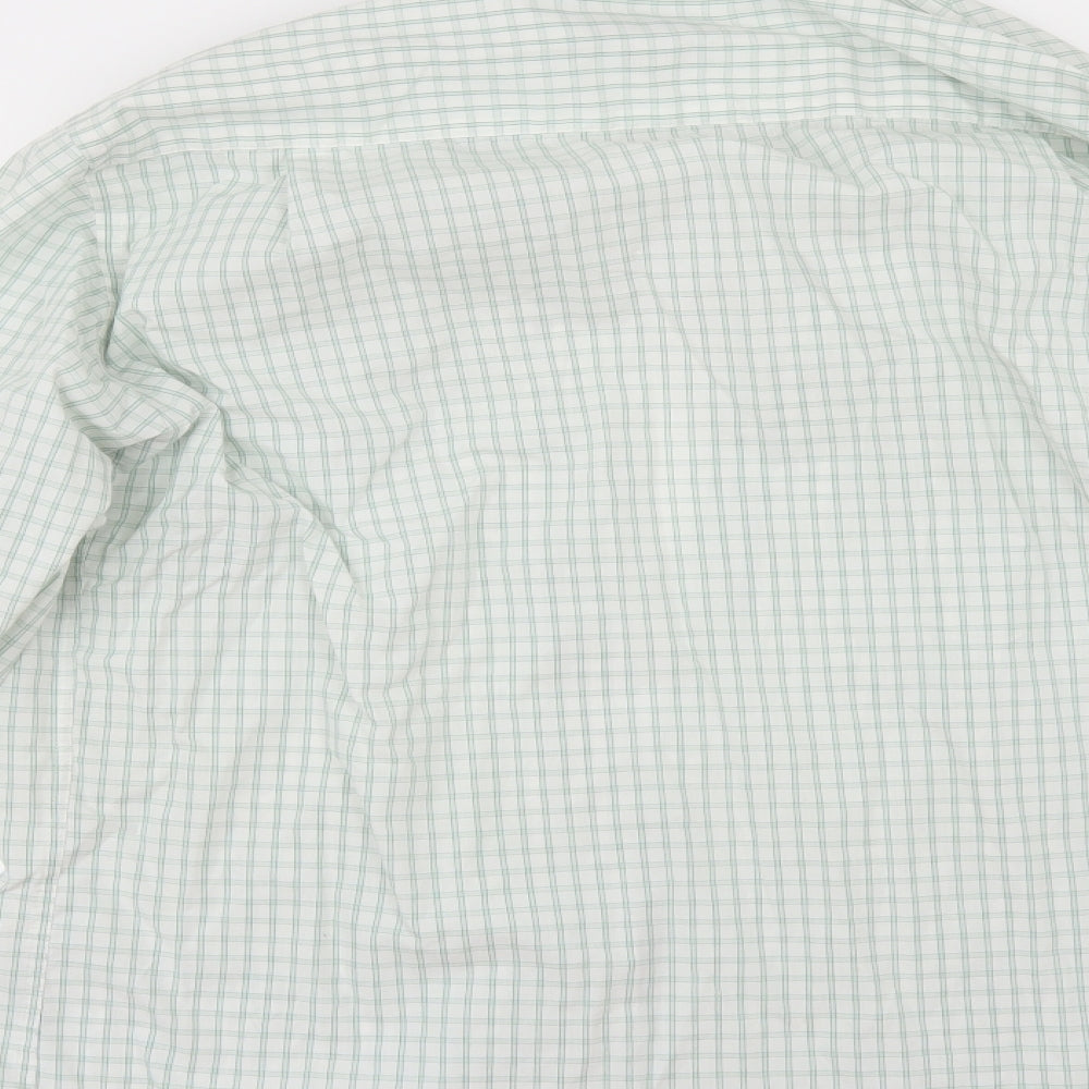 Taylor & Wright Mens White Check Button-Up Size 15