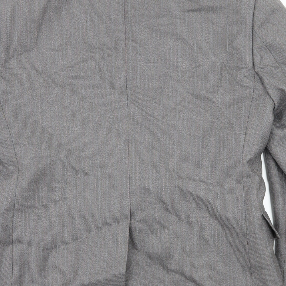 Dunn & Co Mens Grey Striped Jacket Suit Jacket Size M