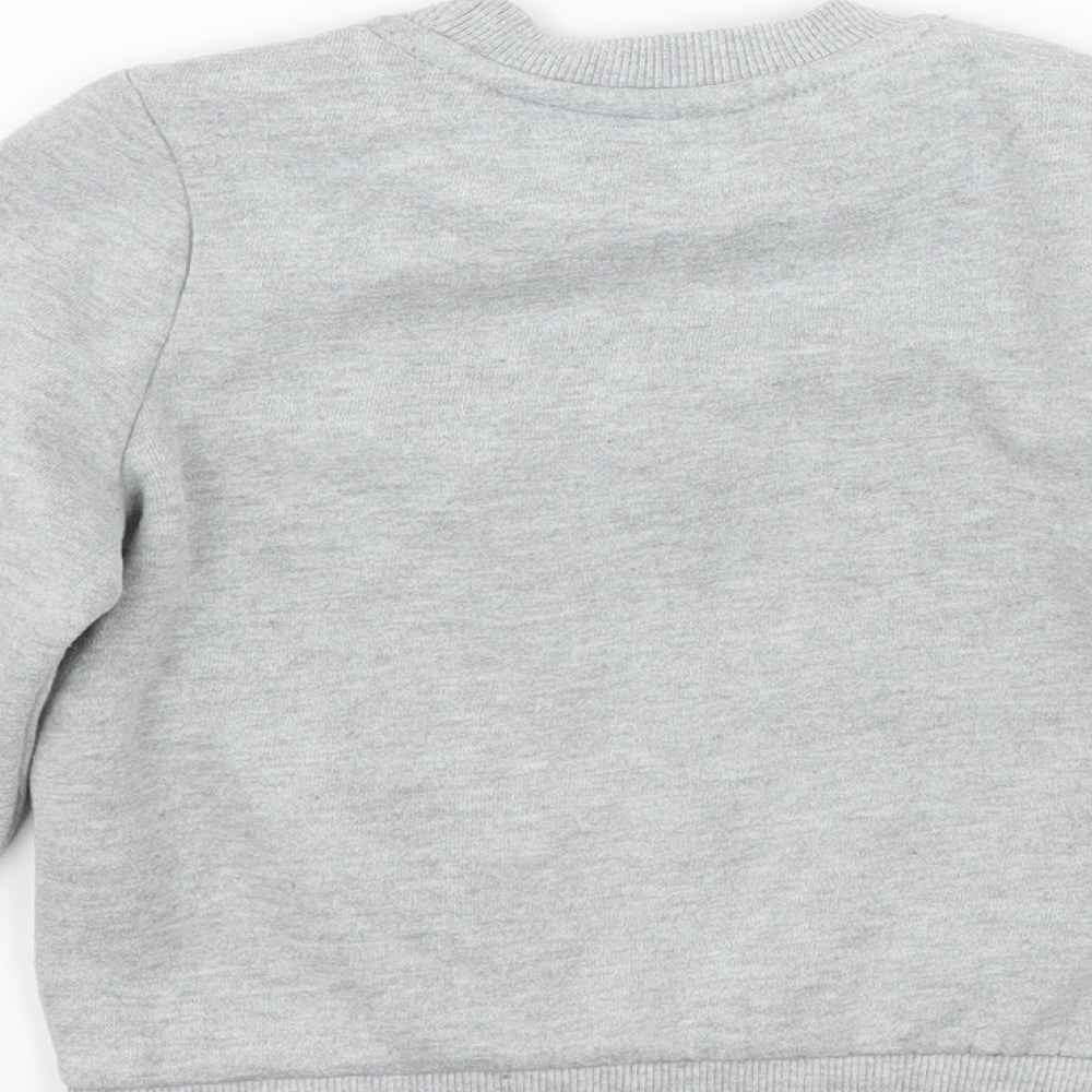 Very Boys Grey Geometric Jersey Pullover Sweatshirt Size 2-3 Years - Awesome