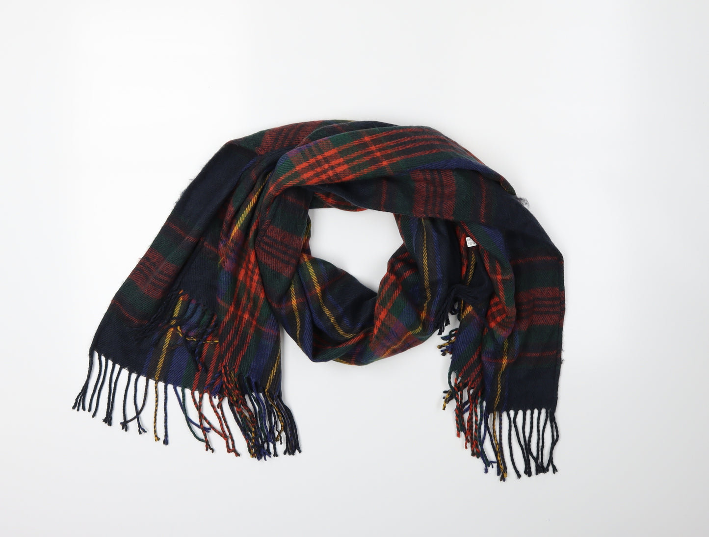Preworn Womens Blue Check Scarf