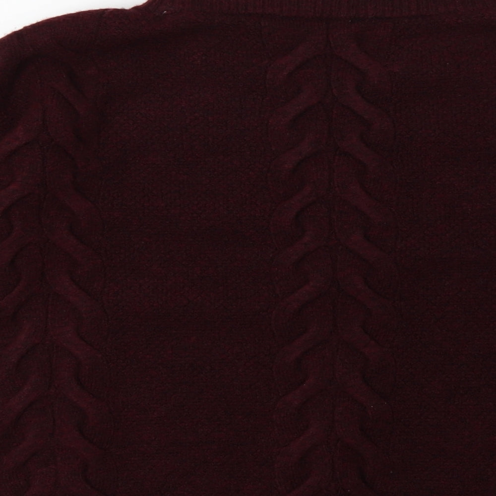 Marks and Spencer Womens Red Knit Pullover Jumper Size 16