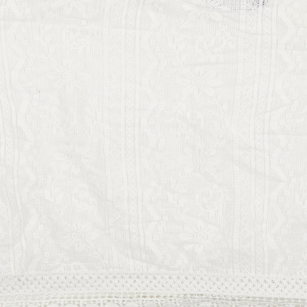 New Look Womens White Floral Basic Blouse Size M