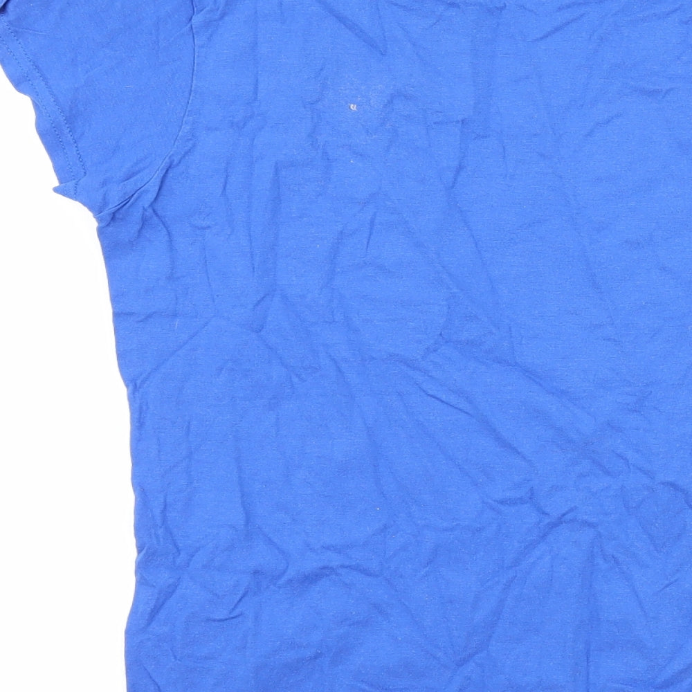 Gildan Womens Blue Basic T-Shirt Size M - charlie and the chocolate factory musical