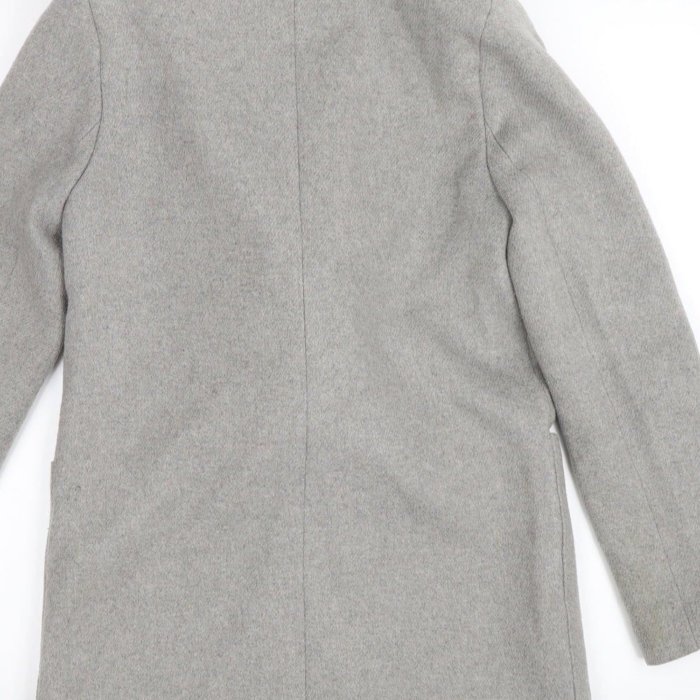 FOREVER 21 Womens Grey Trench Coat Coat Size S