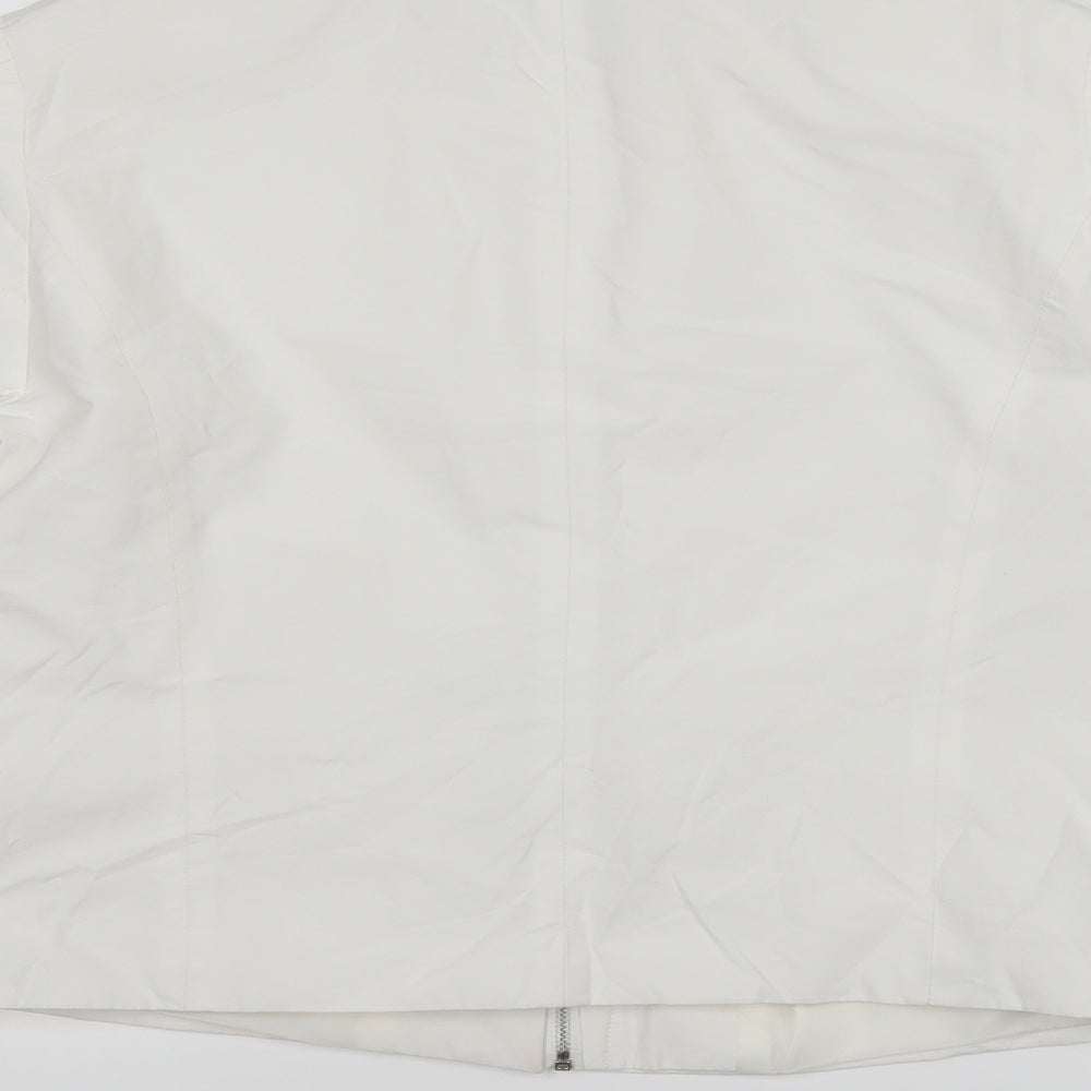 BHS Womens White Overcoat Coat Size 12