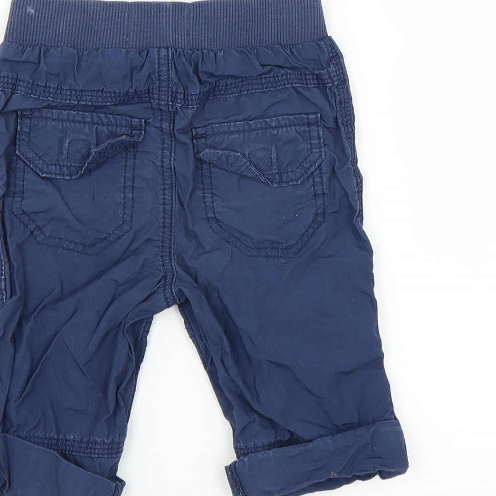 Sainsburys Boys Blue Cargo Trousers Size 12-18 Months