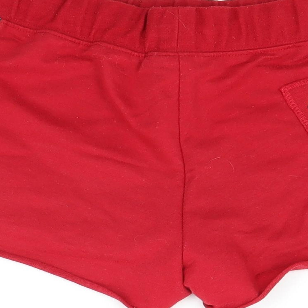 Active Girls Red Striped Cut-Off Shorts Size 9-10 Years