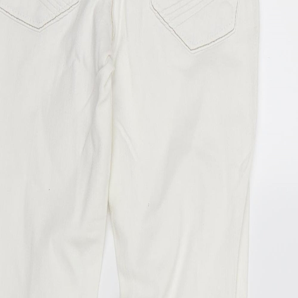 NEXT Womens White Denim Skinny Jeans Size 8 L27 in