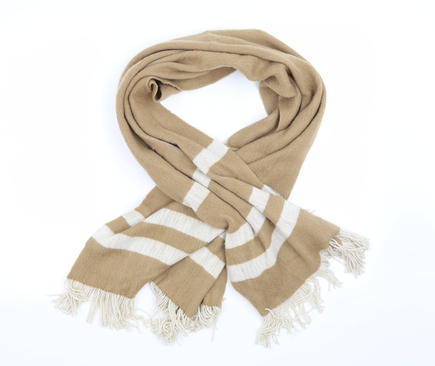 New Look Womens Brown Striped Scarf