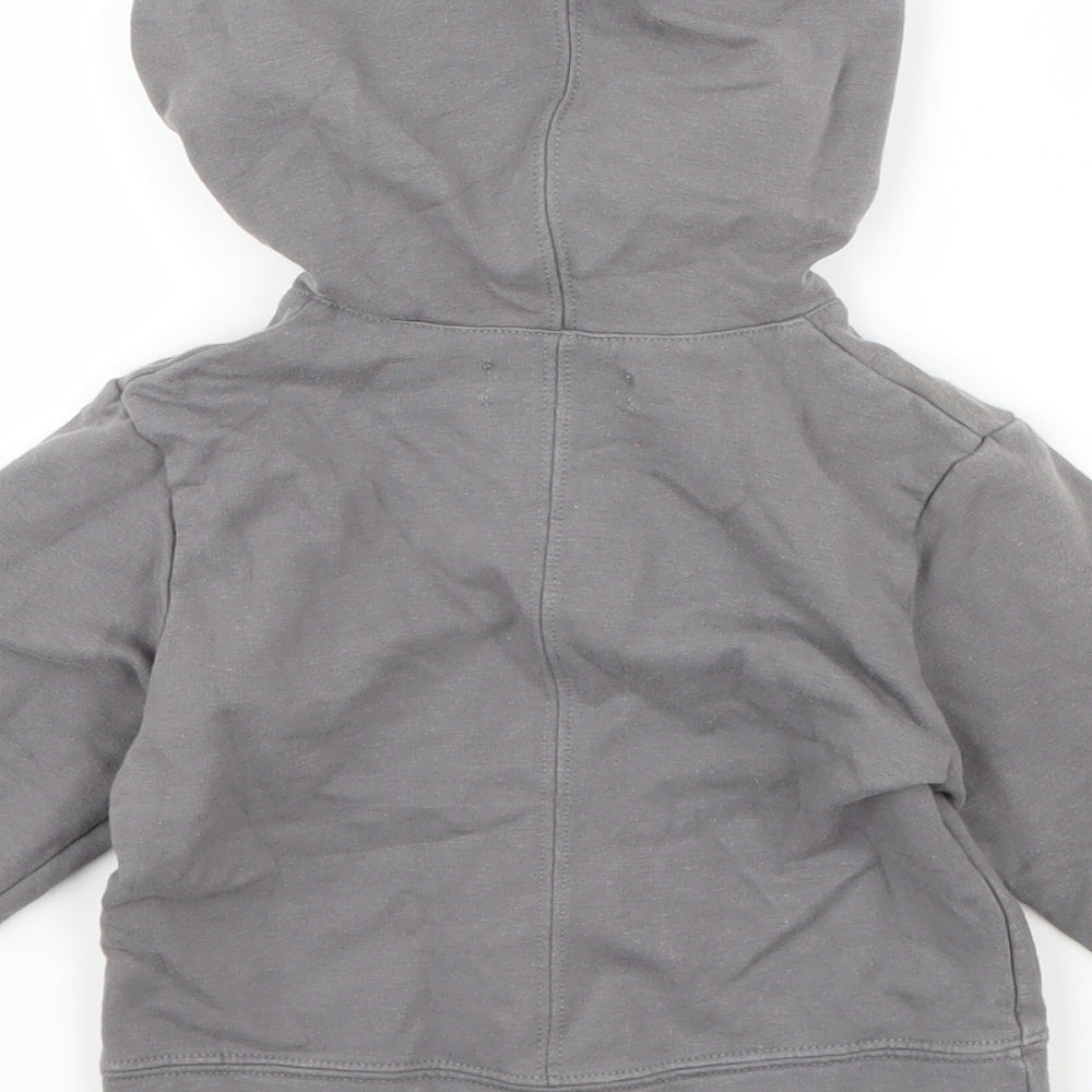 Kookai Girls Grey Jersey Full Zip Hoodie Size 4 Years