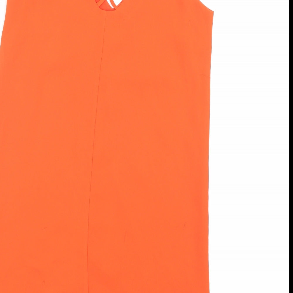 Topshop Womens Orange A-Line Size 8