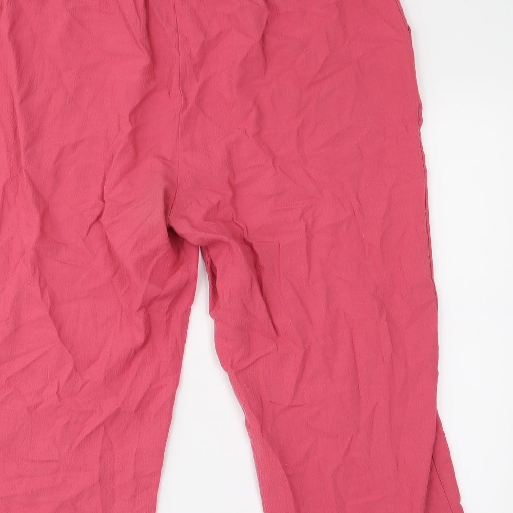 Papaya Womens Pink Chino Trousers Size 16 L20 in