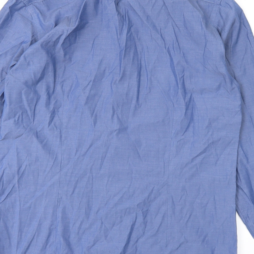 DKNY Mens Blue Dress Shirt Size 34
