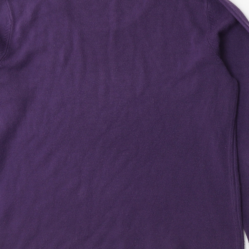 Bonmarché Womens Purple Knit Pullover Jumper Size S