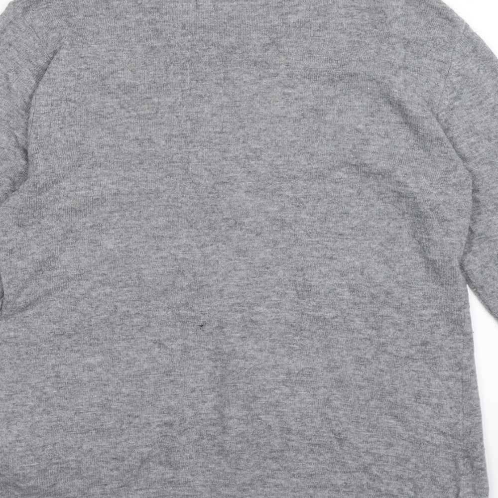 C&A Girls Grey Knit Cardigan Jumper Size XL - LAUGH LIVE SPARKLE