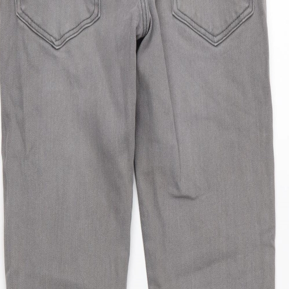 H&M Boys Grey Denim Skinny Jeans Size 12 Years - Distressed