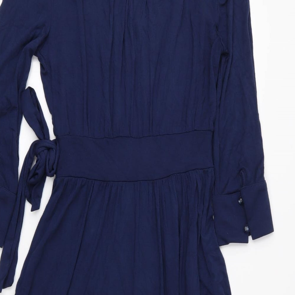 Ella Moss Womens Blue Jersey Fit & Flare Size 4