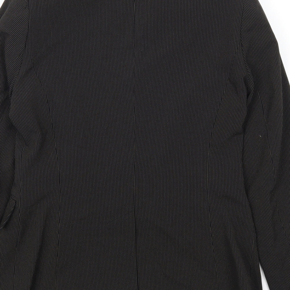 Marks and Spencer Womens Black Striped Jacket Suit Jacket Size 8