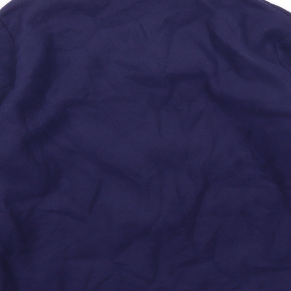 Anne De Lancay Womens Blue Fleece Jacket Size M